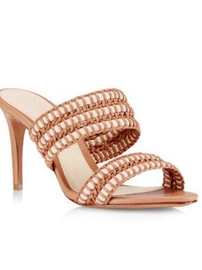 Alexandre Birman, Emmy mules with dual woven leather straps